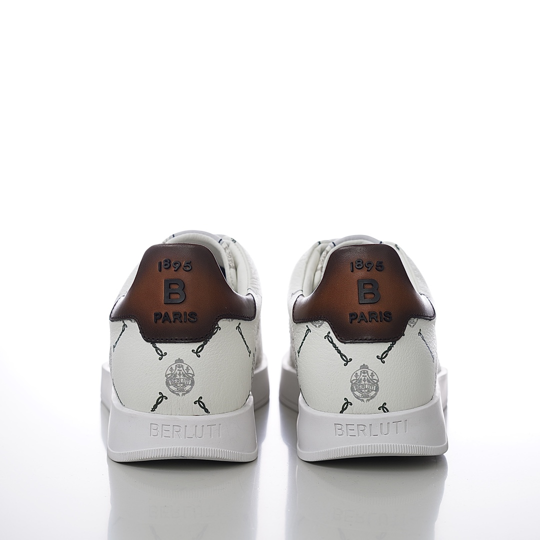 GIÀY BERLUTI LOGO LEATHER SNEAKER SHOES AAA