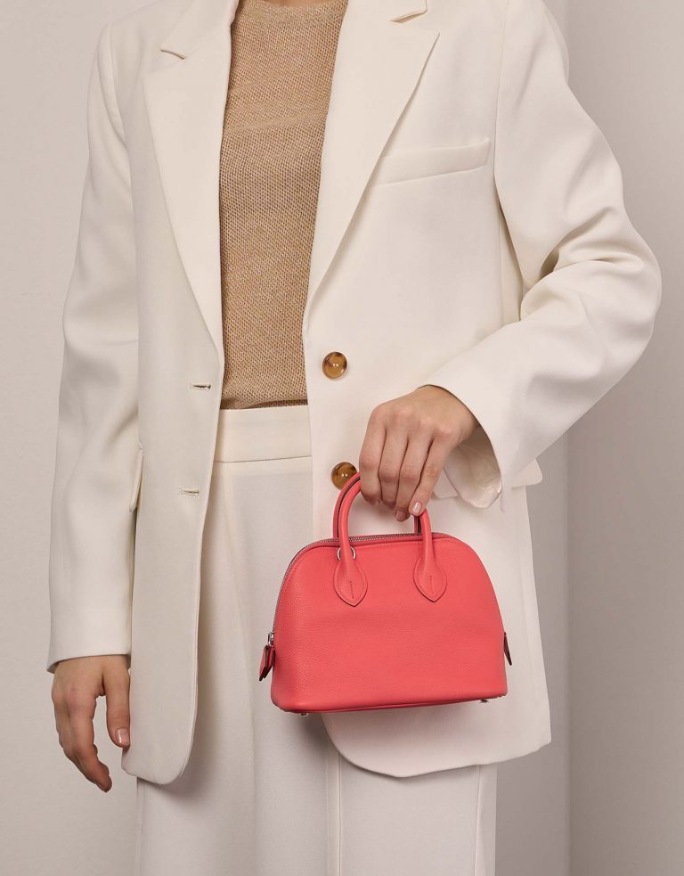 TÚI Hermès Bolide Mini Evercolor Rose Texas