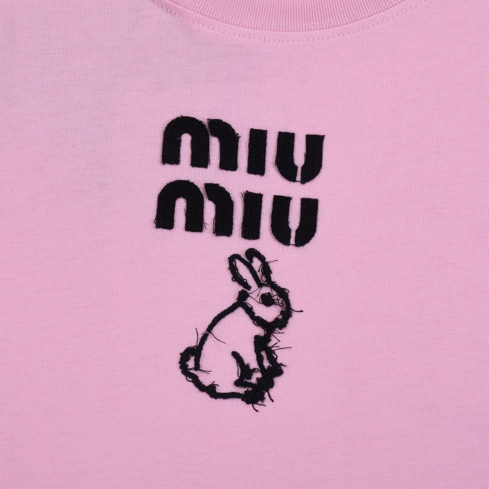 ÁO MIU MIU T SHIRT PINK