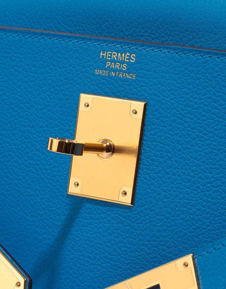 TÚI Hermès Kelly 32 Evercolour Blue Frida Gold Buckle khóa vàng