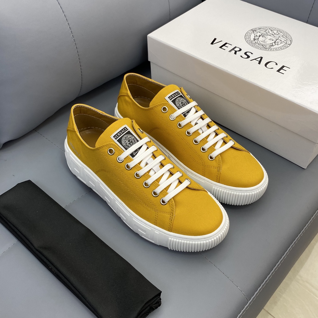 GIÀY VERSACE GRECA SNEAKERS LOW TOP CANVAS