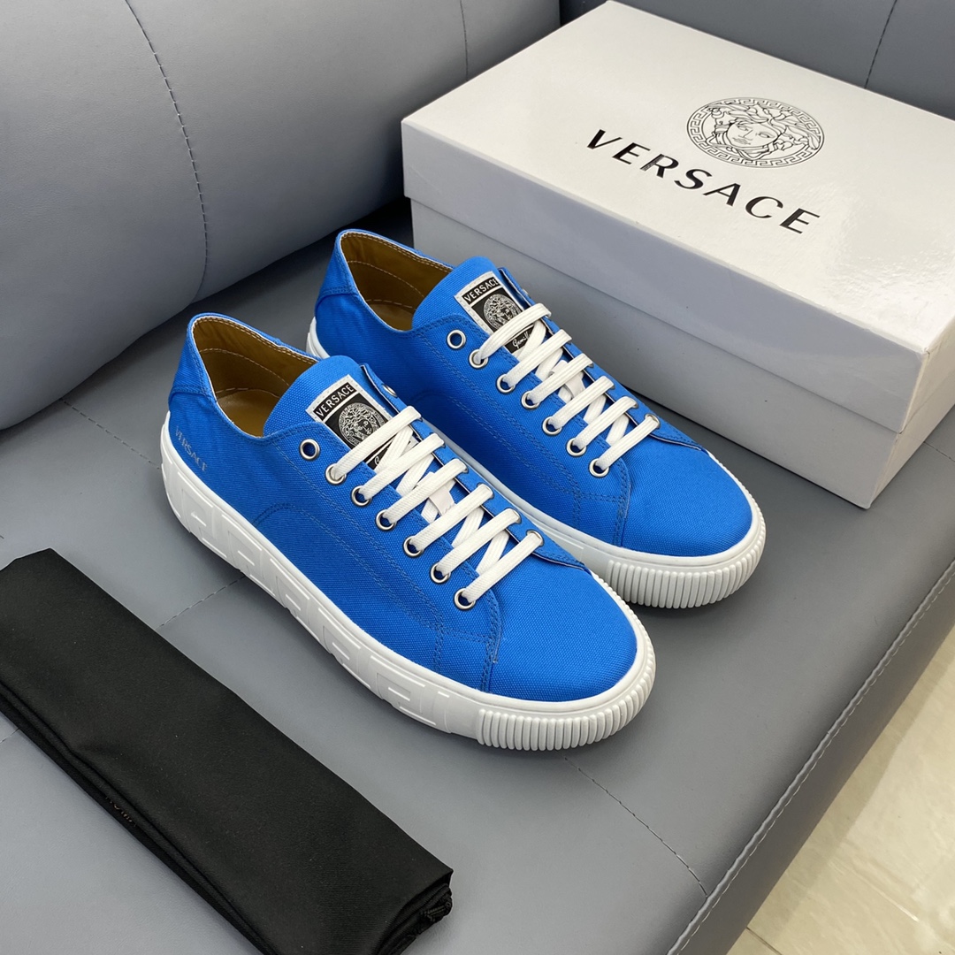 GIÀY VERSACE GRECA SNEAKERS LOW TOP CANVAS