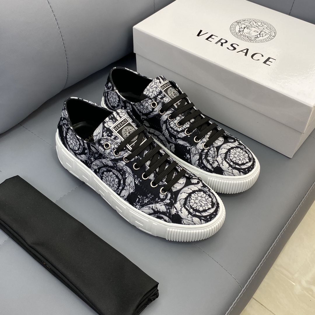 GIÀY VERSACE GRECA SNEAKERS LOW TOP CANVAS