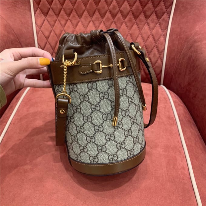 TÚI Gucci Horsebit 1955 small bucket bag brown Top Quality