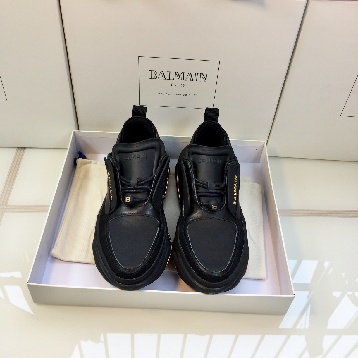 GIÀY BALMAIN BLACK SNEAKERS