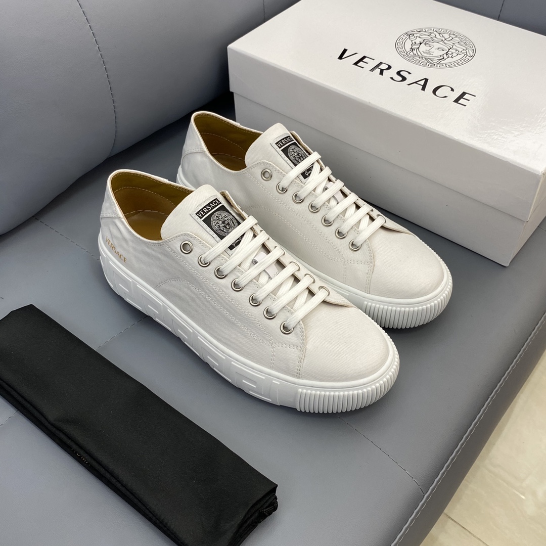 GIÀY VERSACE GRECA SNEAKERS LOW TOP CANVAS