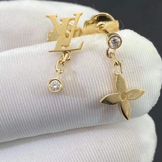 BÔNG TAI LOUIS VUITTON BLOSSOM PENDANT DIAMOND YELLOW GOLD 18K