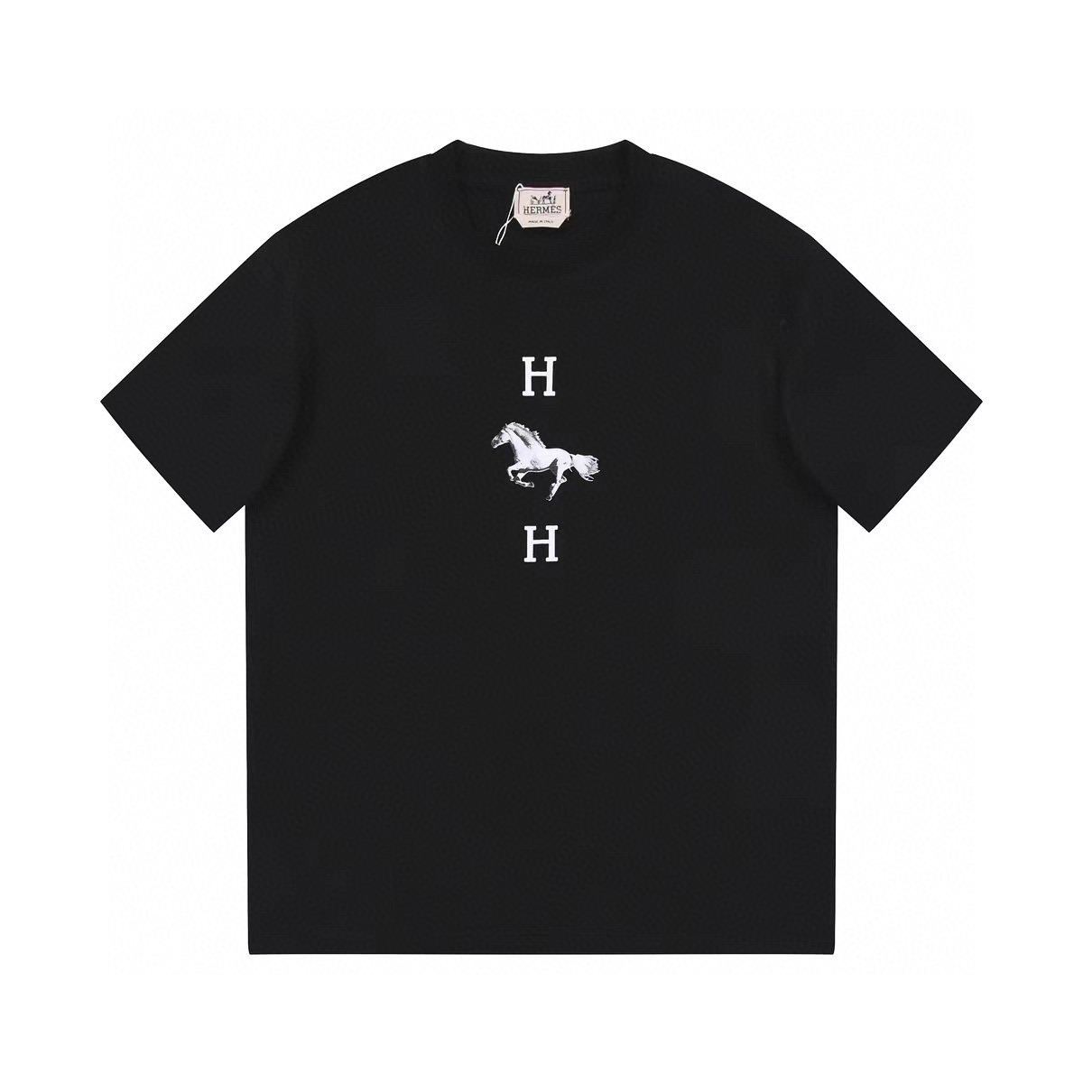 ÁO HERMES PARIS print cotton jersey T-shirt