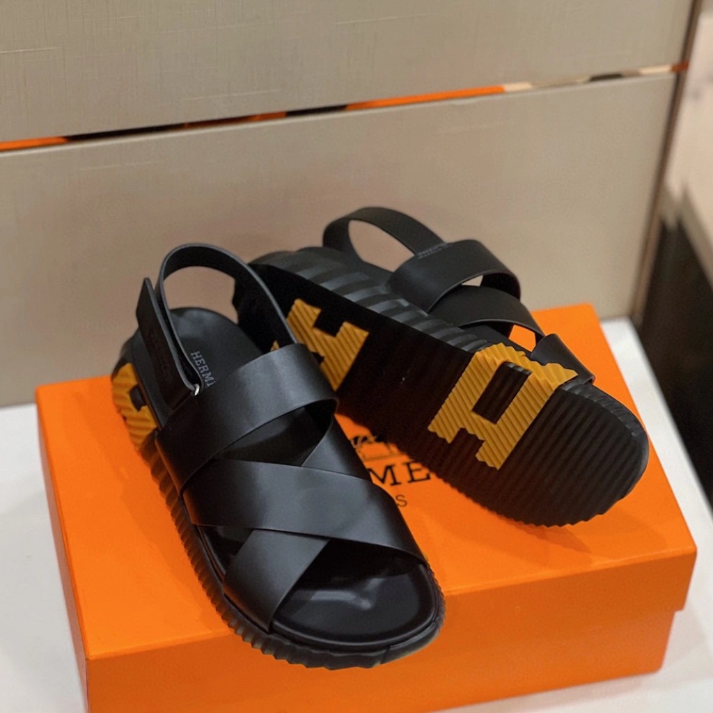 DÉP HERMES Electric sandal Matte Black