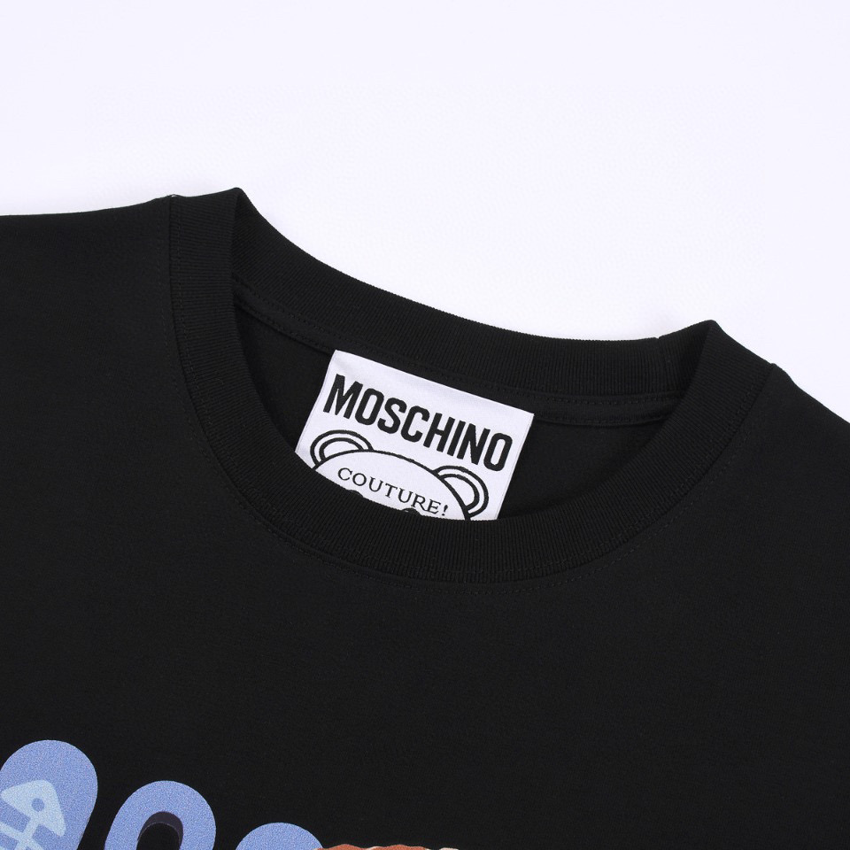 ÁO MOSCHINO print cotton jersey T-shirt