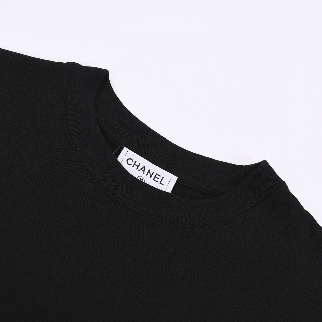 ÁO CHANEL print cotton jersey T-shirt