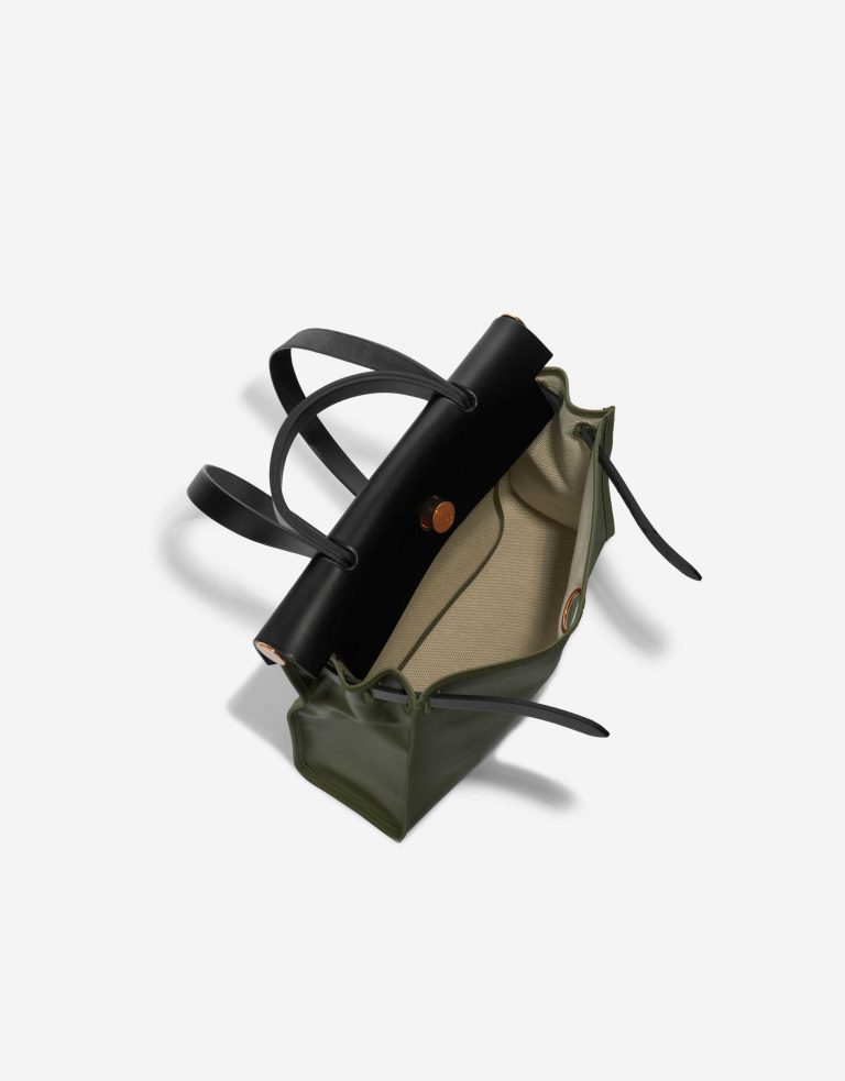 TÚI Hermès Herbag 31 Toile  Vache Hunter Lichen Ecru Black