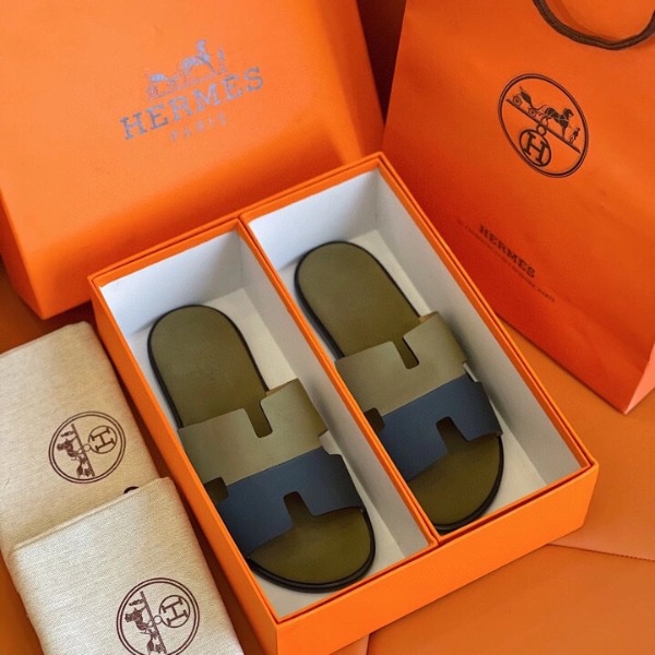 DÉP HERMES IZMIR TAN BLUE SANDAL AAA