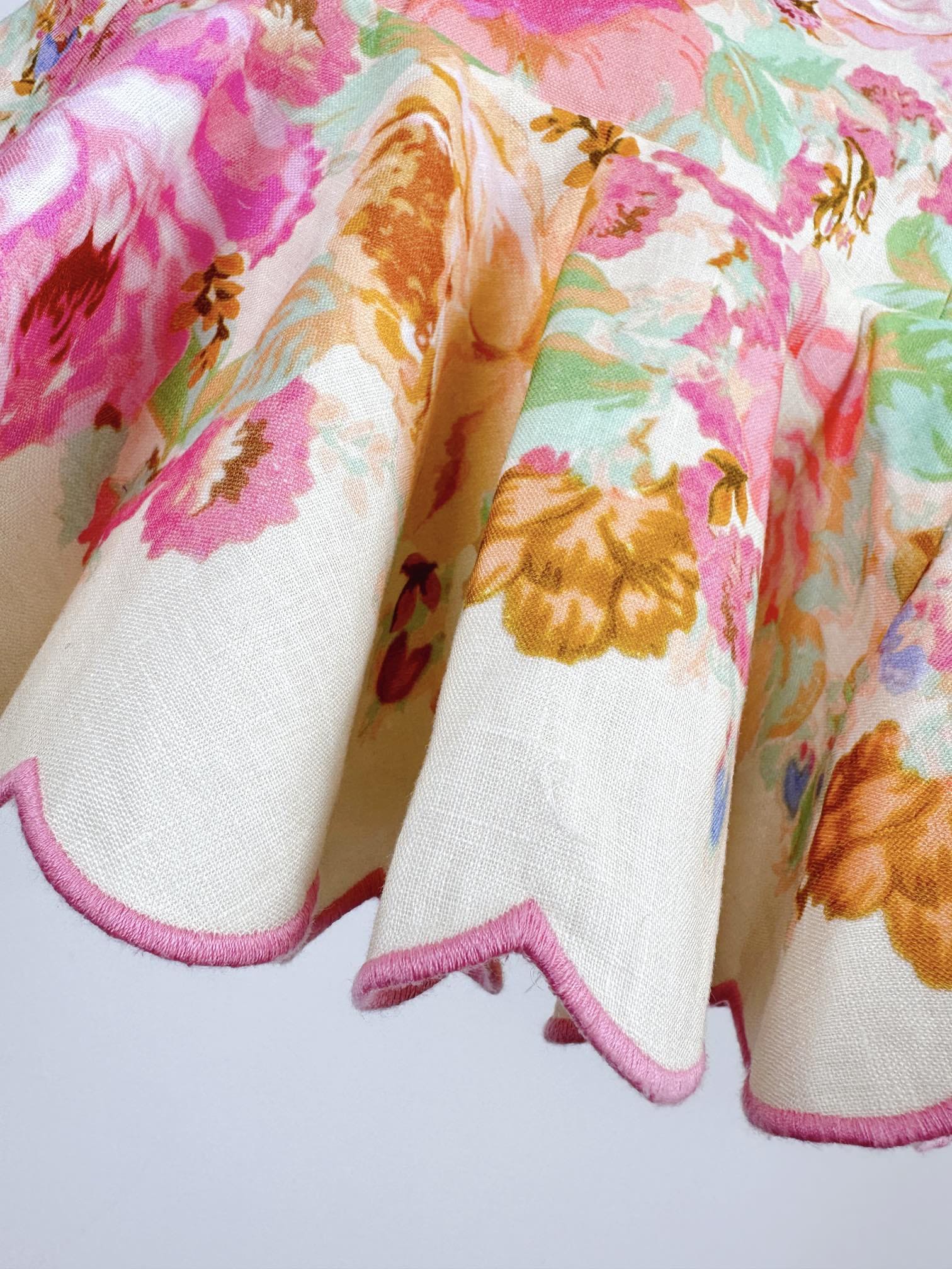 BỘ ZIMMERMANN Floral Vintage Dress Set