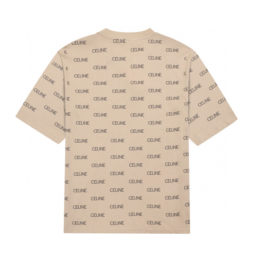 ÁO CELINE PARIS print cotton jersey T-shirt