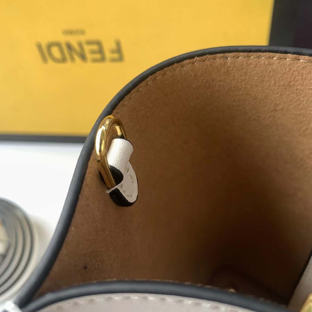 TÚI Fendi Way Medium Made of Camellia-Colored Leather Bag-White