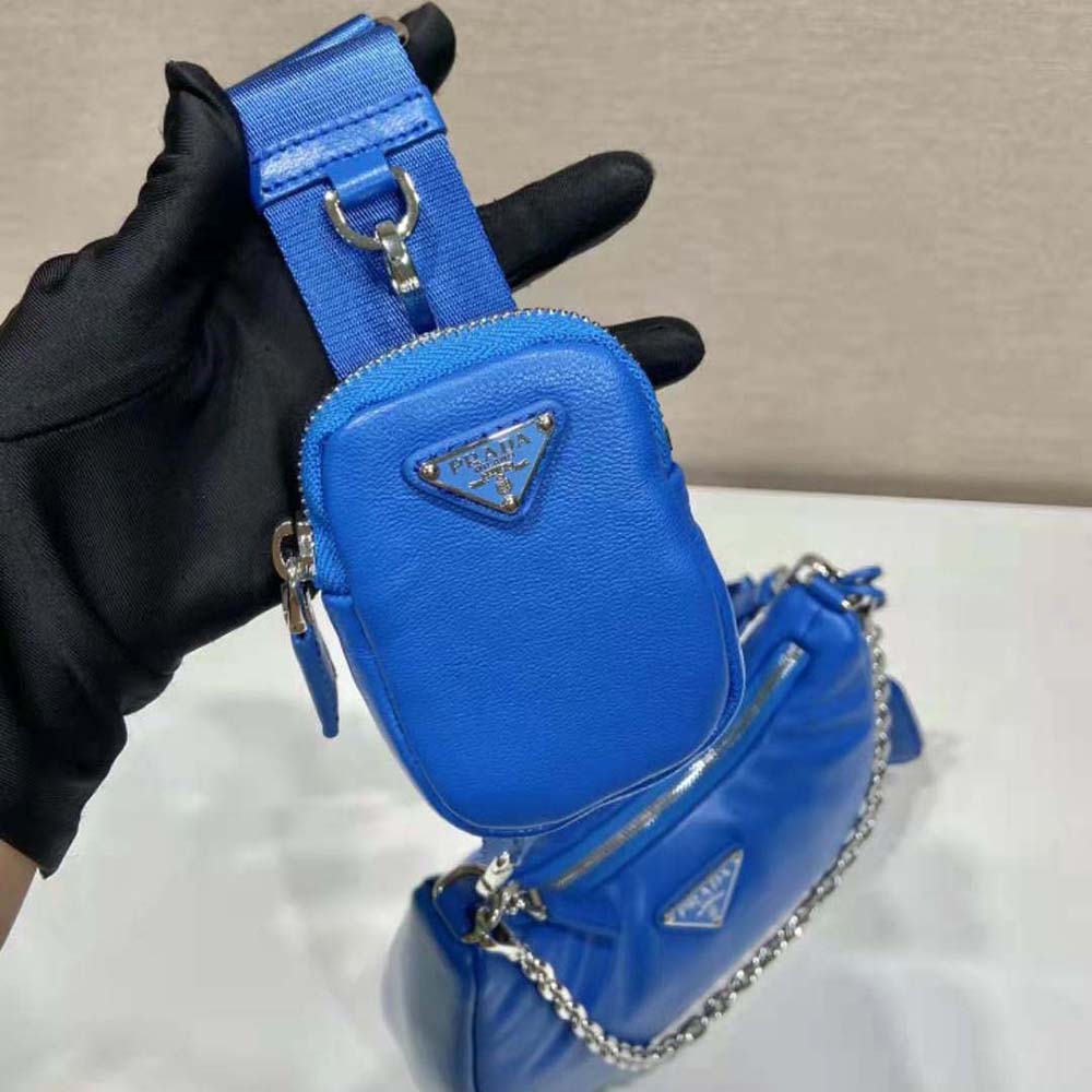TÚI Prada Women Padded Nappa-Leather Prada Re-Edition 2005 Shoulder Bag-Blue