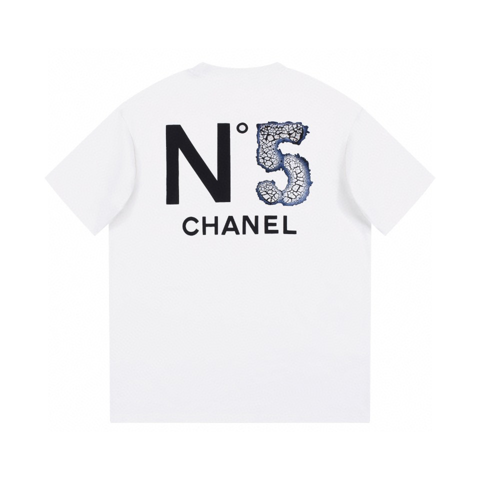 ÁO CHANEL print cotton jersey T-shirt