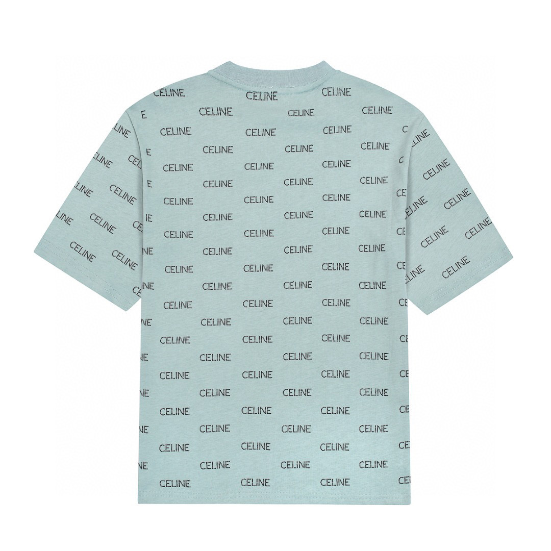 ÁO CELINE PARIS print cotton jersey T-shirt