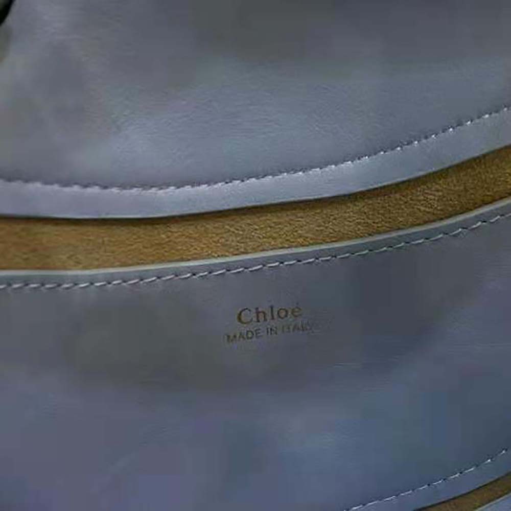 TÚI Chloe Kiss Small Purse in Small Grain Calfskin-Blue