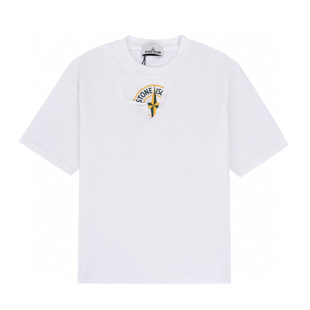 ÁO STONE ISLAND print cotton jersey T-shirt