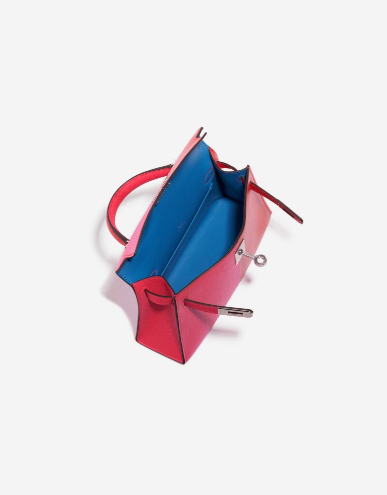TÚI Hermès Kelly Mini Epsom Rose Extreme Rouge de Coeur Blue Zanzibar