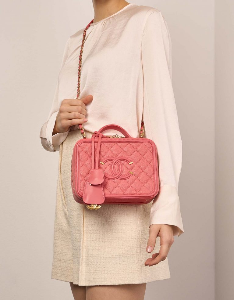 TÚI Chanel Vanity Medium Caviar Pink