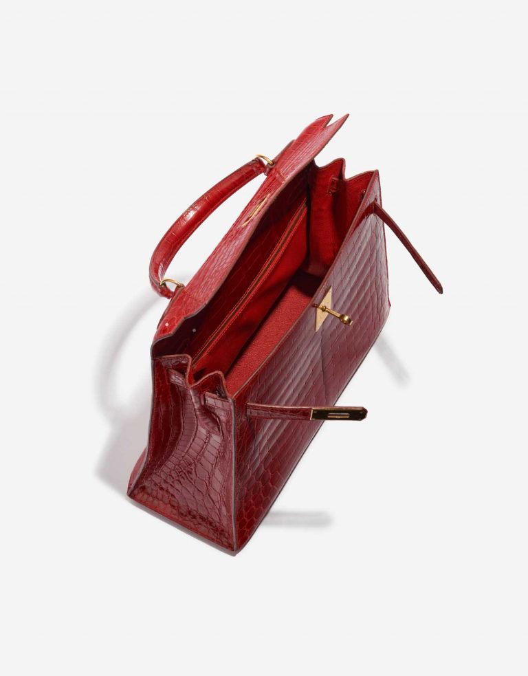TÚI Hermès Kelly 32 Niloticus Crocodile Braise da cá sấu sông Nile Gold Buckle khóa vàng