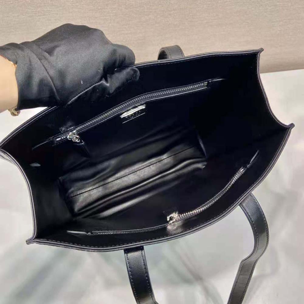 TÚI Prada Antique Nappa Leather Tote-Black