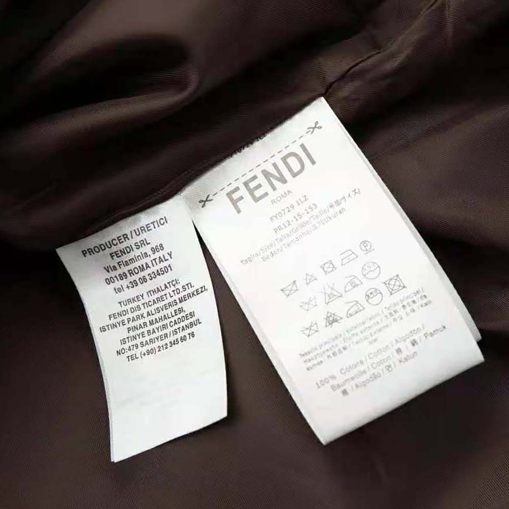 ÁO Fendi Blouson Brown Fabric Jacket