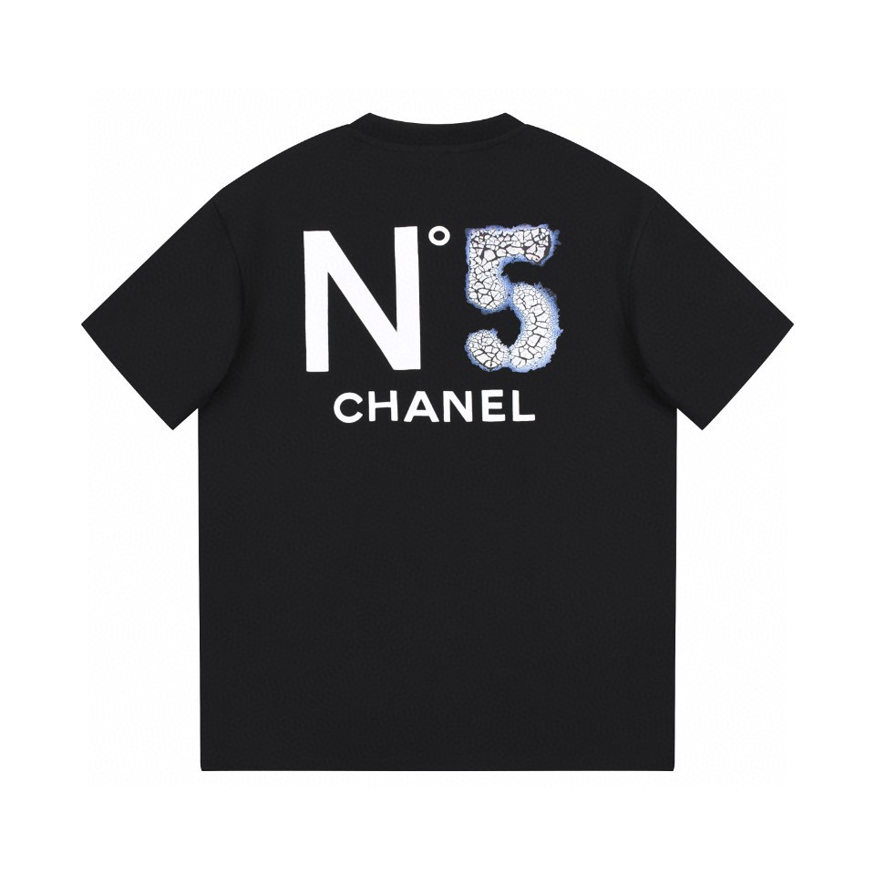 ÁO CHANEL print cotton jersey T-shirt