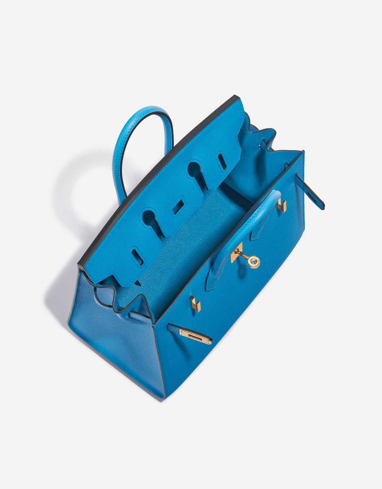 TÚI Hermès Birkin 25 Epsom Blue Frida Gold Buckle khóa vàng