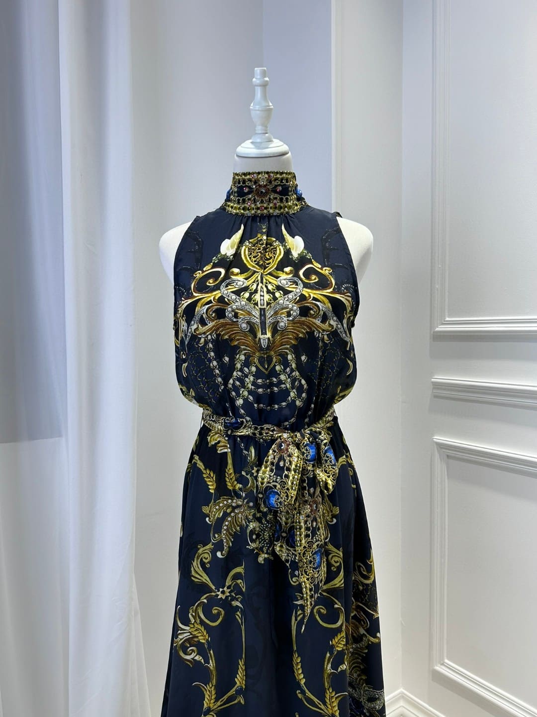 VÁY CAMILLA V NECK SHORT SLEEVE LONG DRESS High Classy