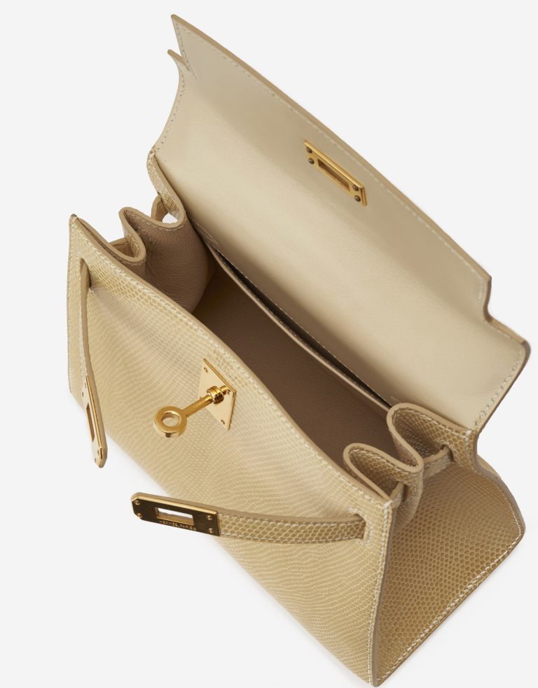 TÚI Hermès Kelly 20 Niloticus Lizard Parchemin Gold Buckle khóa vàng