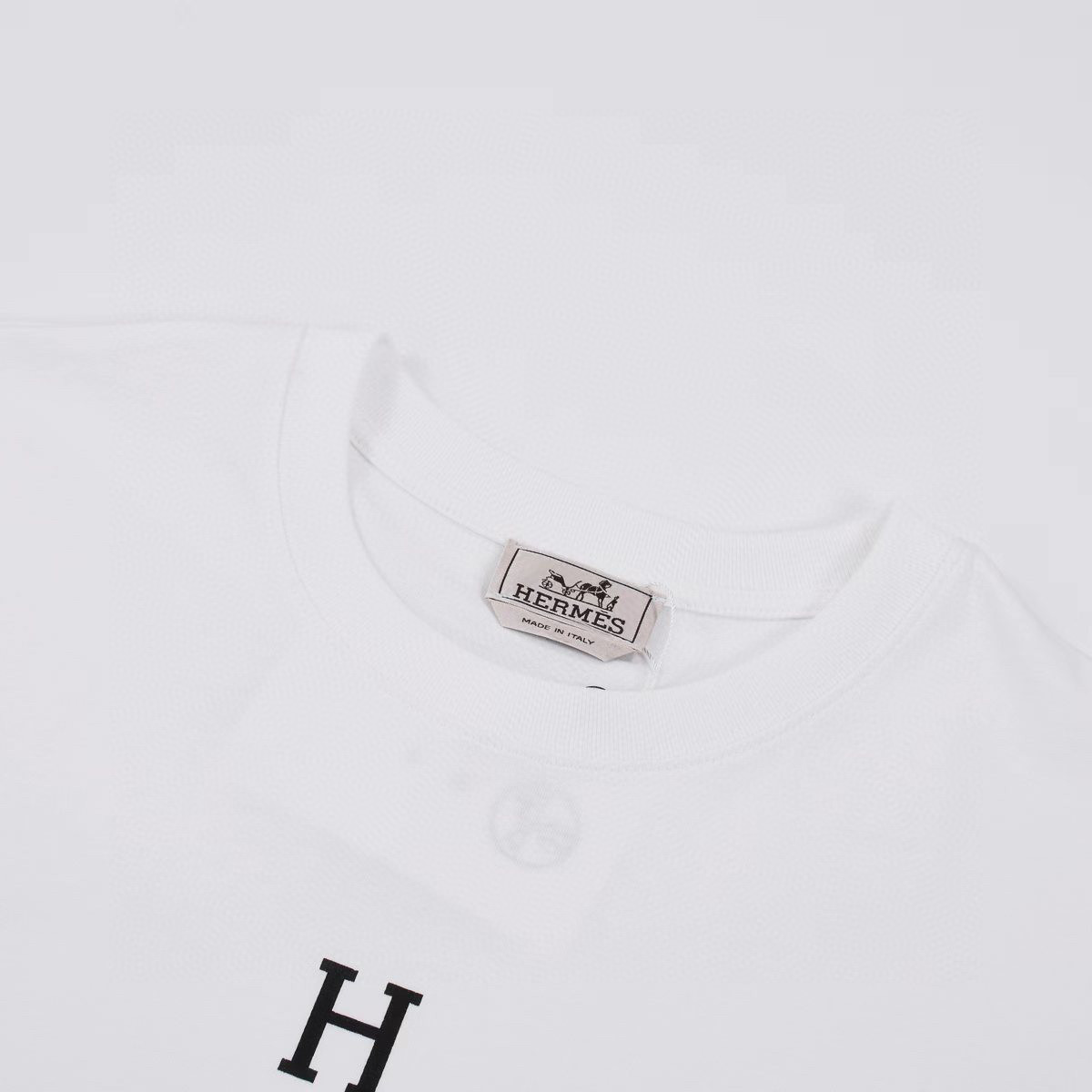 ÁO HERMES PARIS print cotton jersey T-shirt