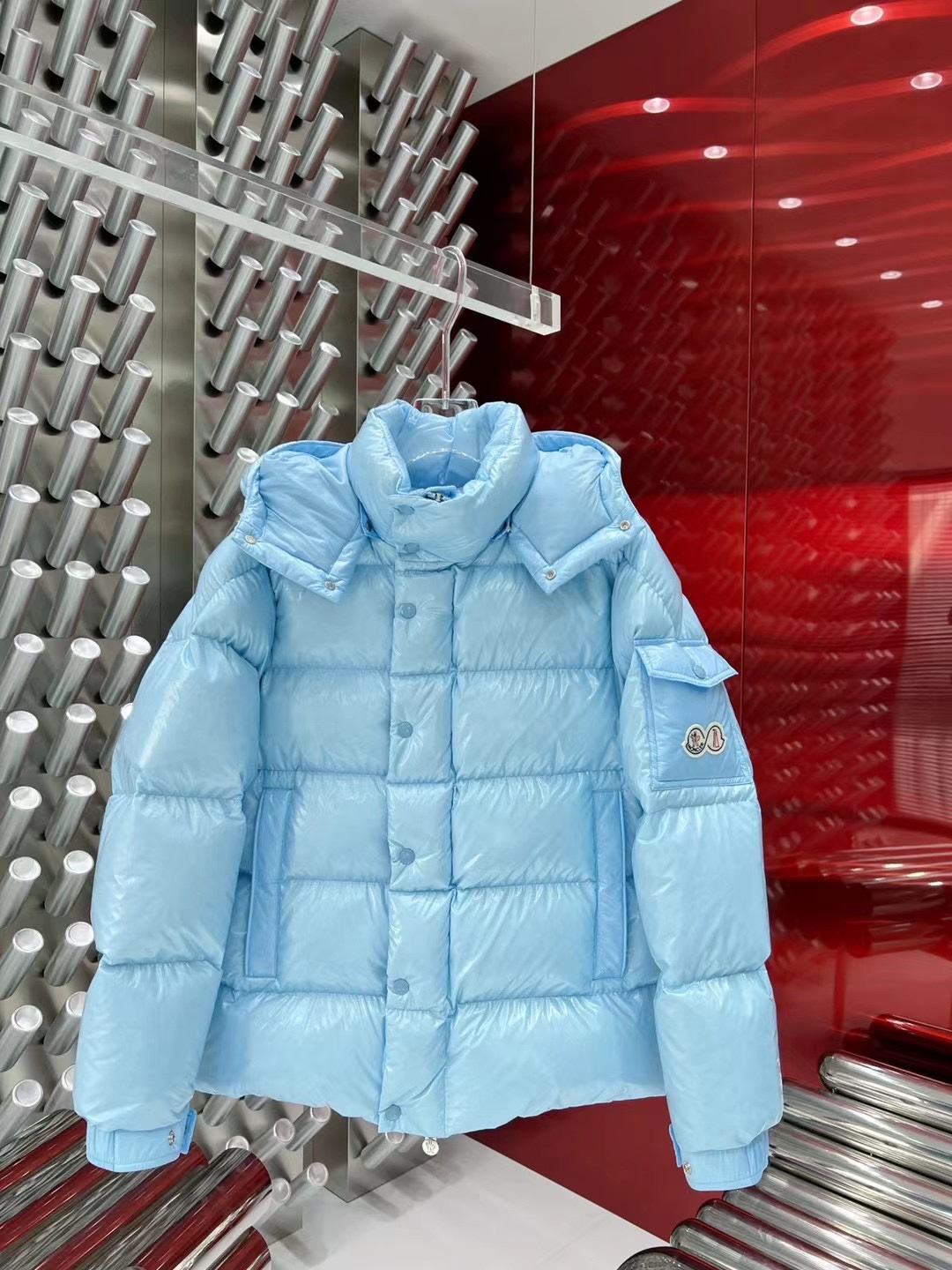 ÁO MONCLER WINTER BLUE DOWN JACKET