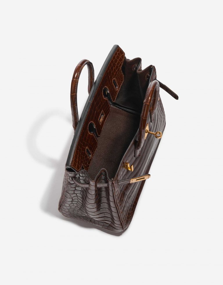 TÚI Hermès Birkin 25 Niloticus Crocodile Miel Gold Buckle khóa vàng