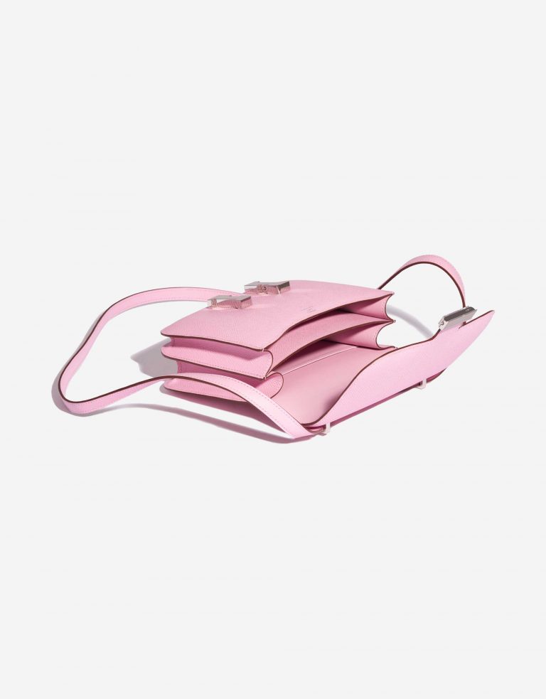 TÚI Hermès Constance 18 Epsom Mauve Sylvestre Silver Buckle khóa trắng
