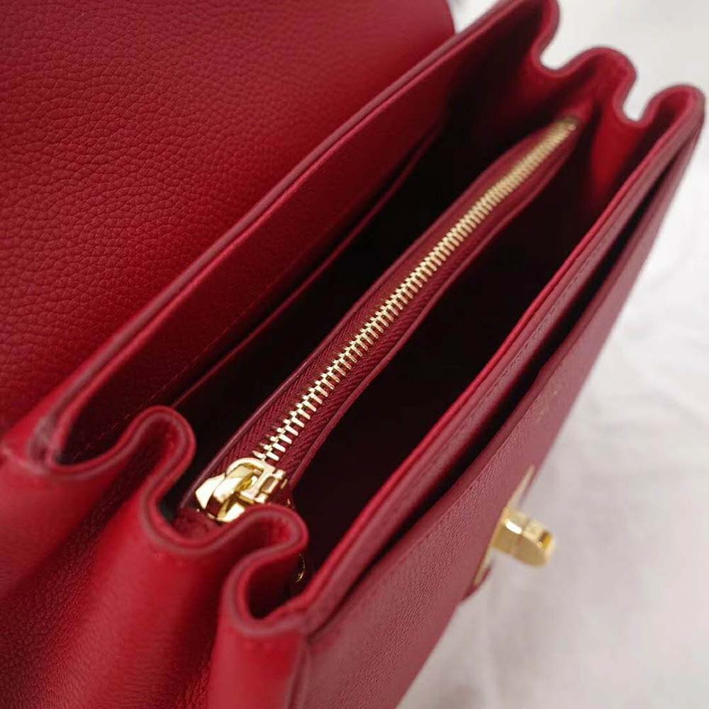 TÚI Celine Women Small 16 Bag in Grained Calfskin-Red