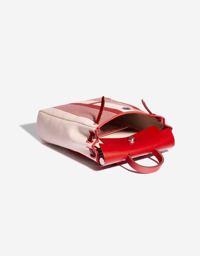 TÚI Hermès Herbag Backpack Toile Vache Hunter Bordeaux
