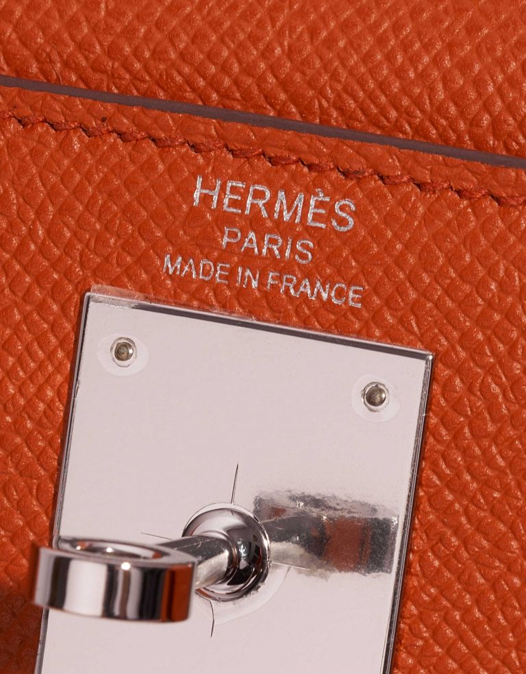TÚI Hermès Kelly 28 Epsom Terre Battue Silver Buckle khóa trắng