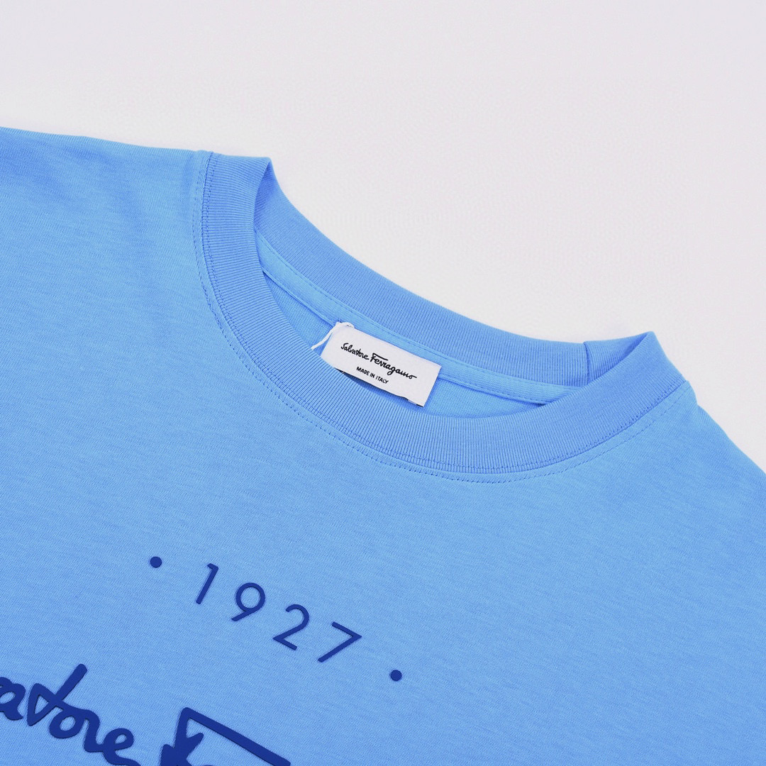 ÁO SALVATORE FERRAGAMO T SHIRT BLUE