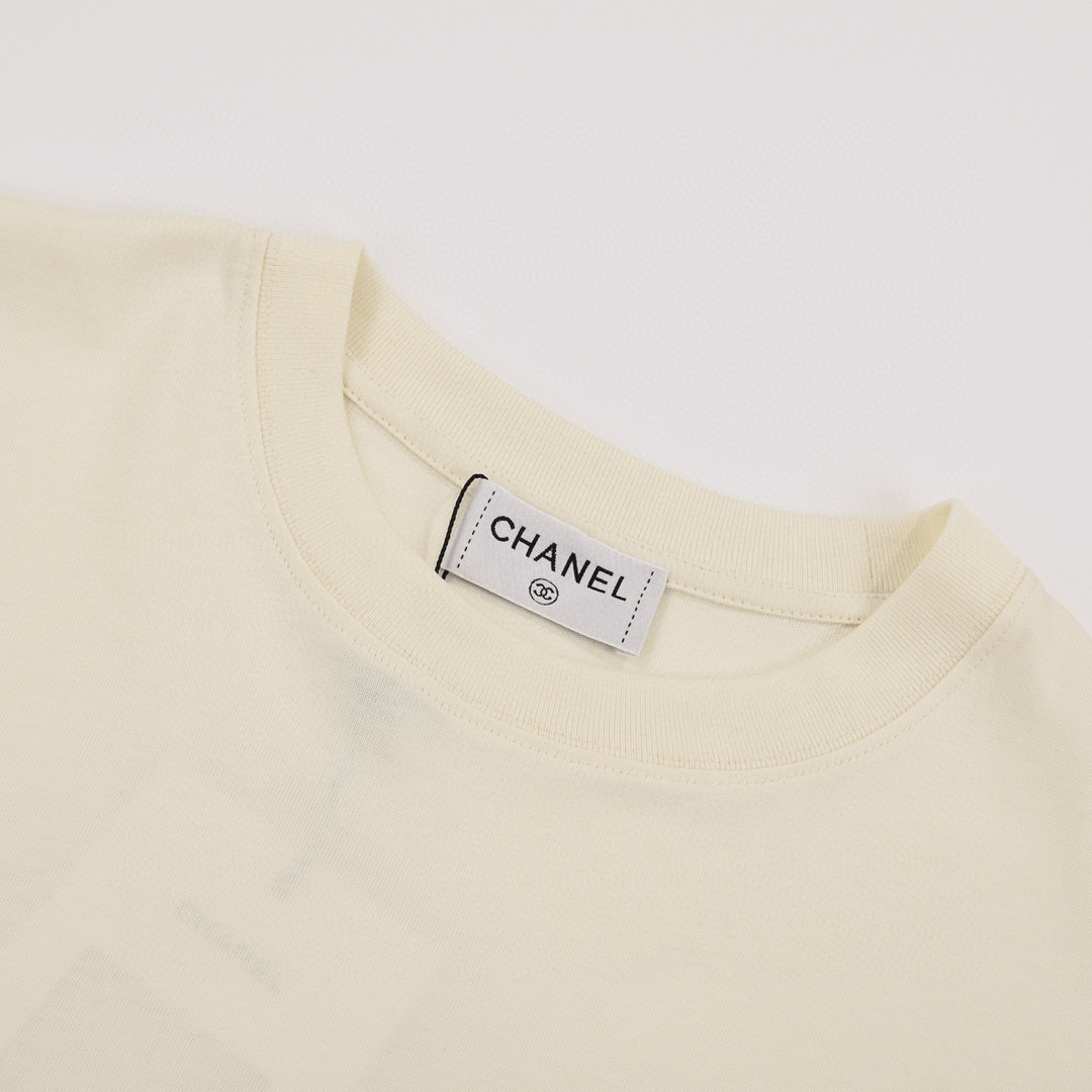 ÁO CHANEL print cotton jersey T-shirt
