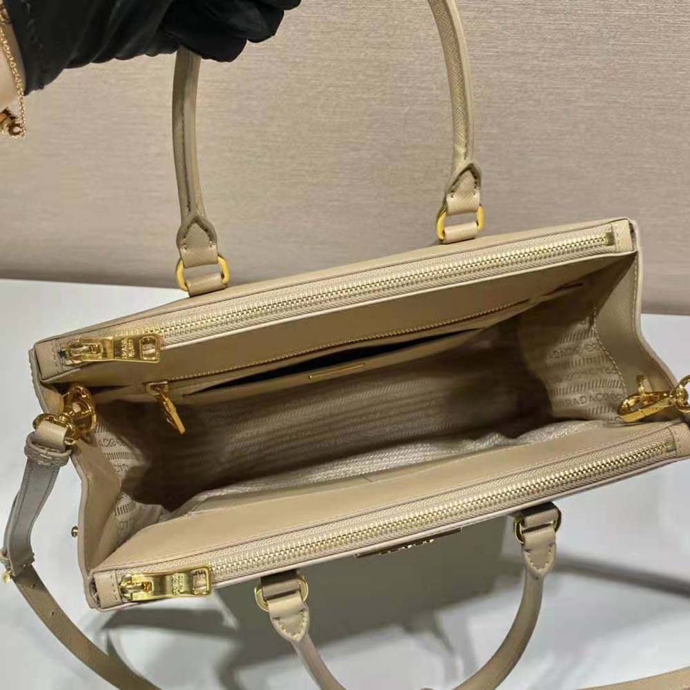 TÚI Prada Galleria Saffiano Leather Bag-Beige