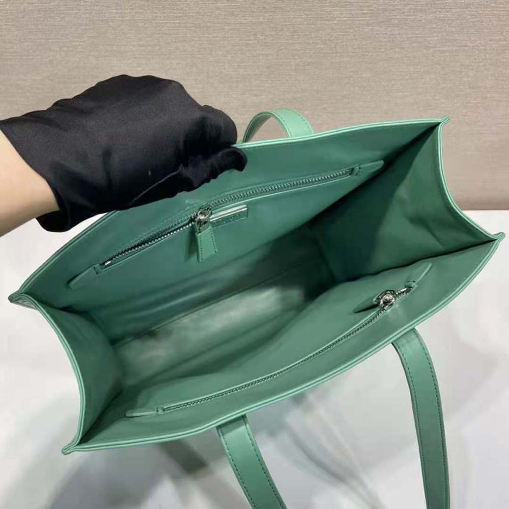 TÚI Prada Antique Nappa Leather Tote-Gray