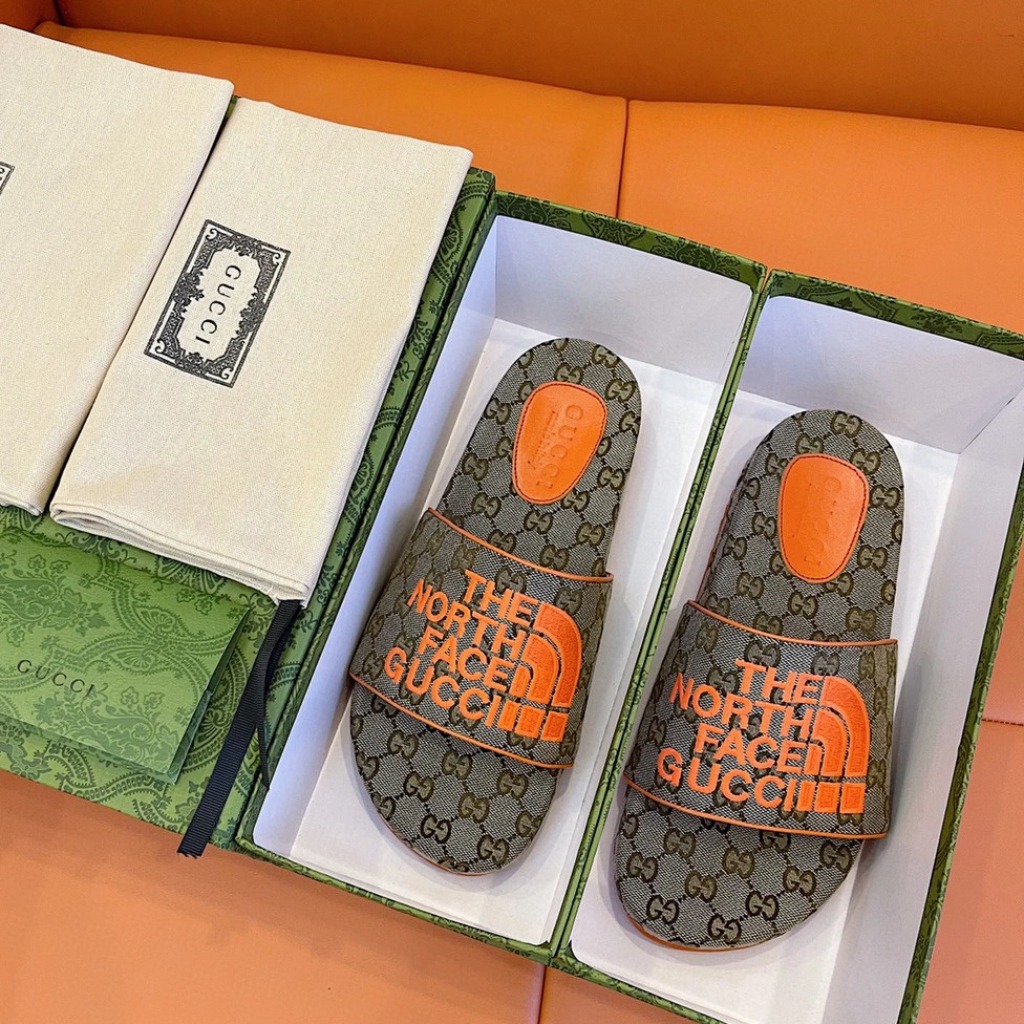 DÉP GUCCI GG THE NORTH FACE CANVAS UNISEX SLIPPER