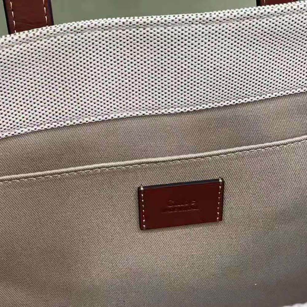 TÚI Chloe Corita Kent Large Tote in Embroidered Artwork and Shiny Calfskin
