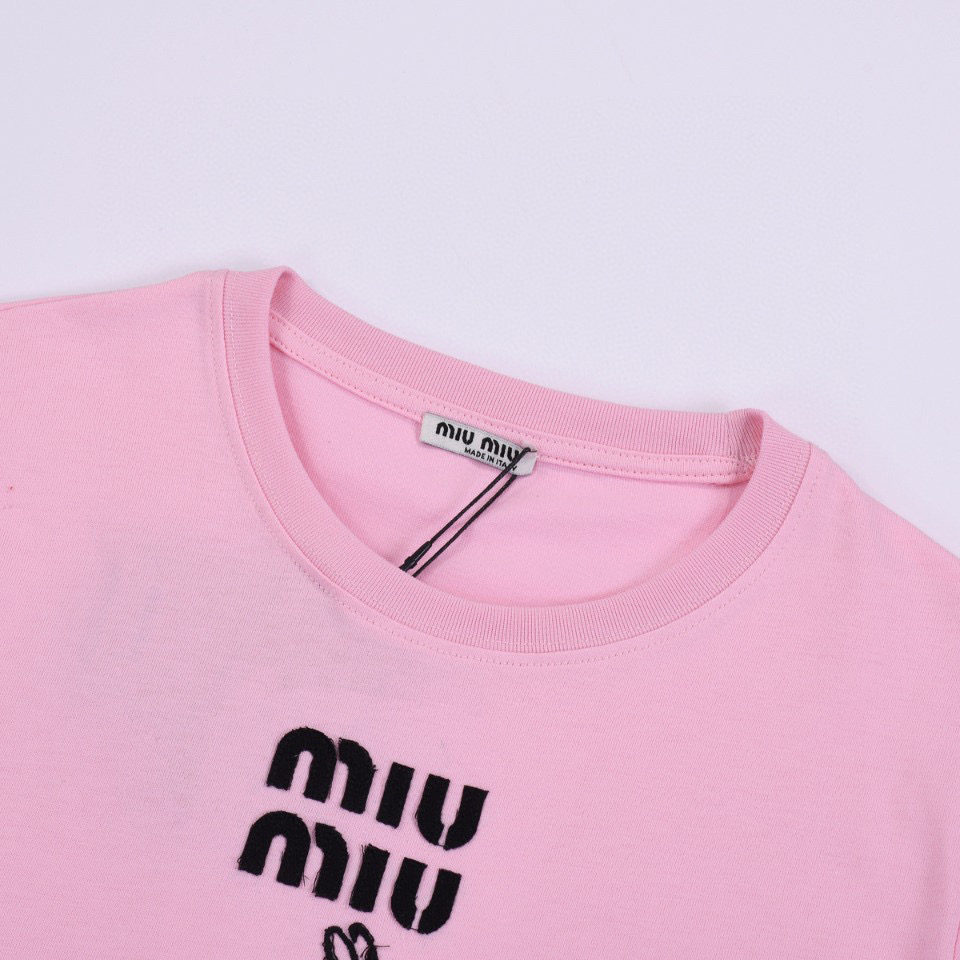 ÁO MIU MIU T SHIRT PINK