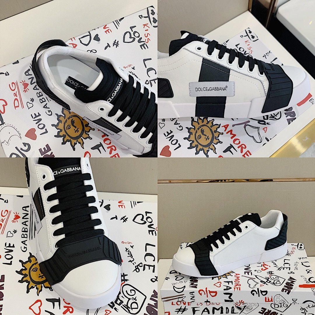 GIÀY DOLCE & GABBANA BLACK WHITE SNEAKERS