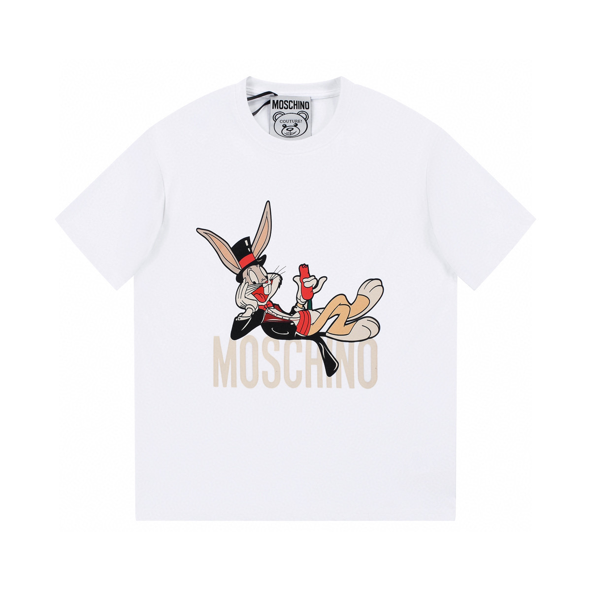 ÁO MOSCHINO print cotton jersey T-shirt